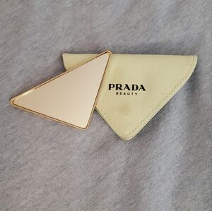 Prada Gold and Cream Triangle Mirror